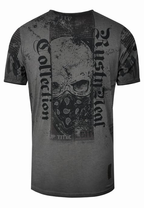 T-shirt met American-Skull Westside Gang Banger-print - Image 3