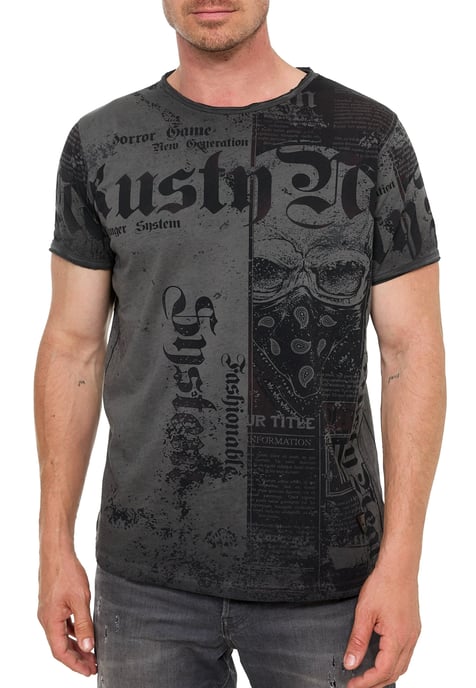 T-shirt met American-Skull Westside Gang Banger-print - Image 4
