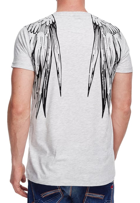 T-shirt met effen Amerikaanse print - Image 4