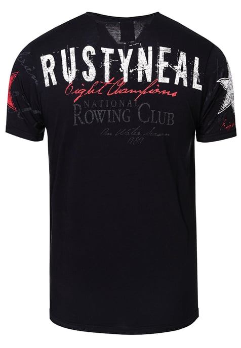 V-neck T-shirt with side logo print - Image 3