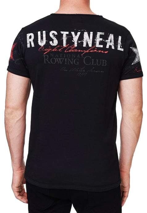 V-neck T-shirt with side logo print - Image 5