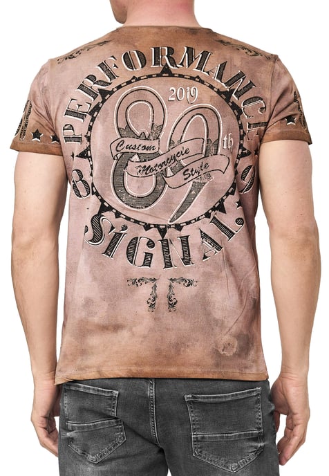 T-shirt met een was met schedelprint - Image 4
