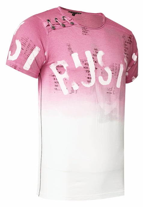 T-shirt Wash with gradient and side button strip - Image 2