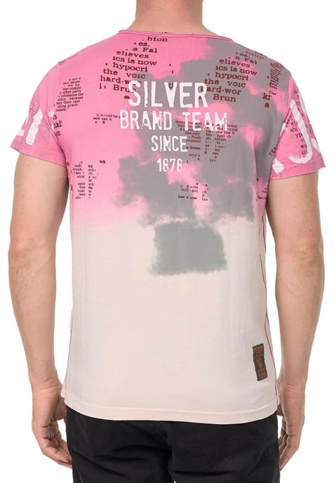 T-shirt Wash with gradient and side button strip - Image 5