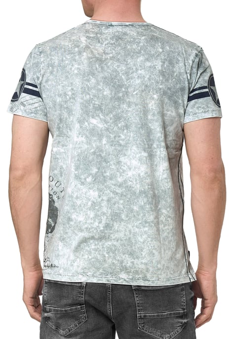 T-shirt met knoopjes aan de zijkant en een logo-print - Image 5