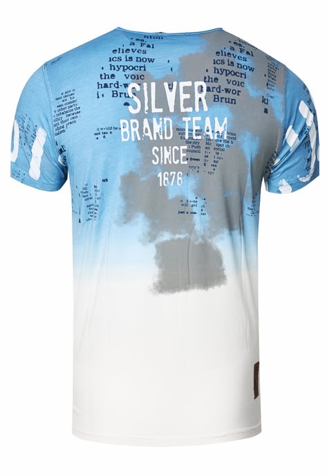 T-shirt Wash with gradient and side button strip - Image 3