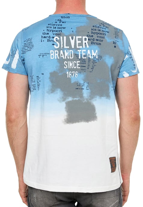 T-shirt Wash with gradient and side button strip - Image 5