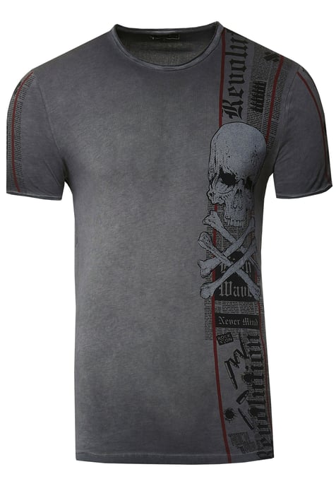 T-shirt met voor- en achterkant bedrukt - Image 1