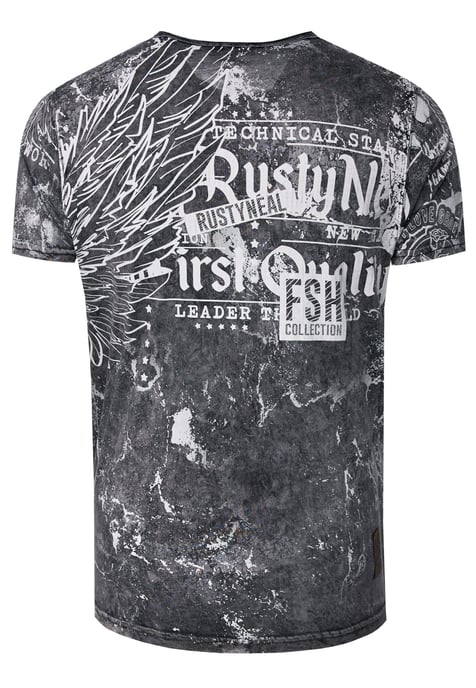 Gewassen T-shirt met "Flying-Skull" print - Image 3