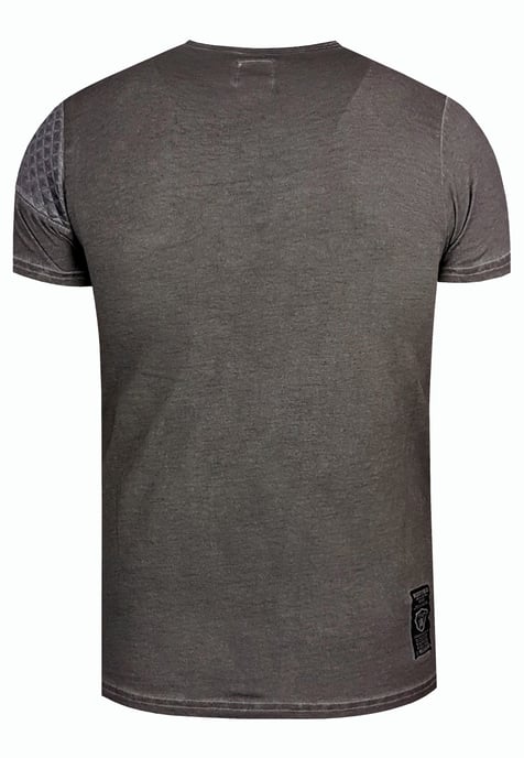 Olie-gewassen T-shirt met knoopsluiting - Image 2