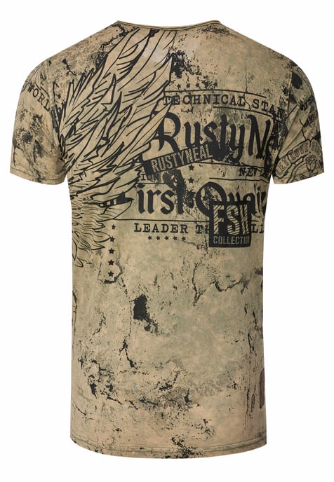 Gewassen T-shirt met "Flying-Skull" print - Image 3