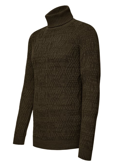 Coarse knit roll-neck sweater - Image 2