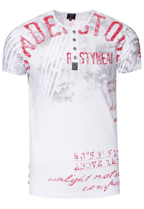 T-shirt met ronde hals en voor- en achterkant bedrukt - Image 1