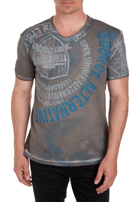 T-shirt met V-hals en strasssteentjes Trimmed - Image 3