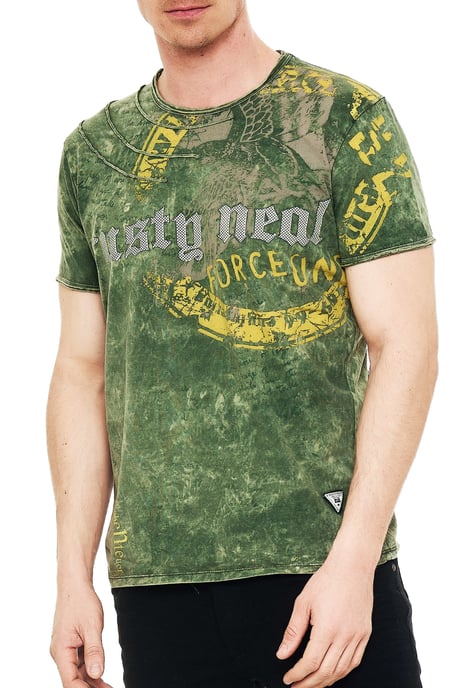 gewassen T-shirt met adelaarprint - Image 4