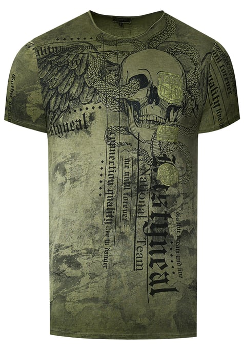 Biker T-shirt met all-over print - Image 1