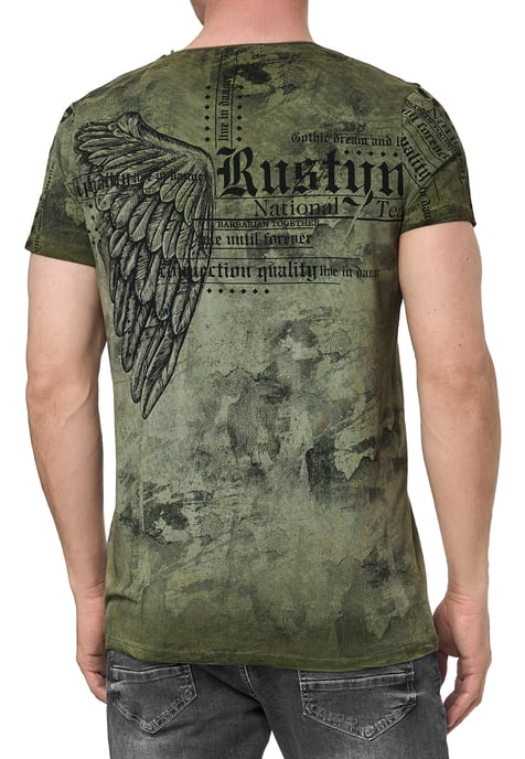 Biker T-shirt met all-over print - Image 5