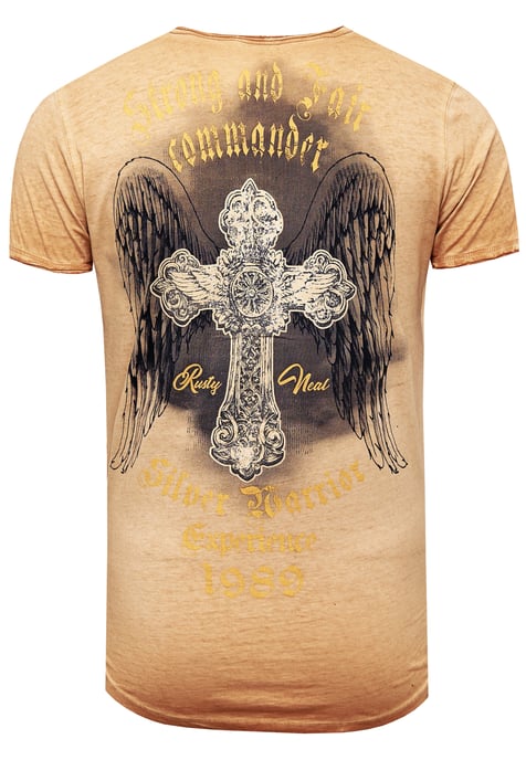 V-hals T-shirt met print aan de zijkant - Image 2