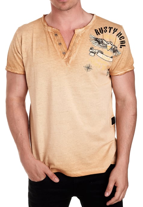 V-hals T-shirt met print aan de zijkant - Image 3