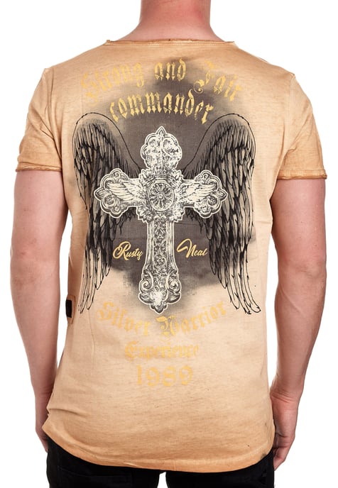 V-hals T-shirt met print aan de zijkant - Image 4