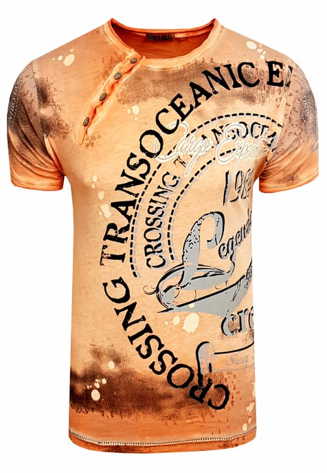 T-shirt met ronde hals en print over het hele voorpand - Image 1