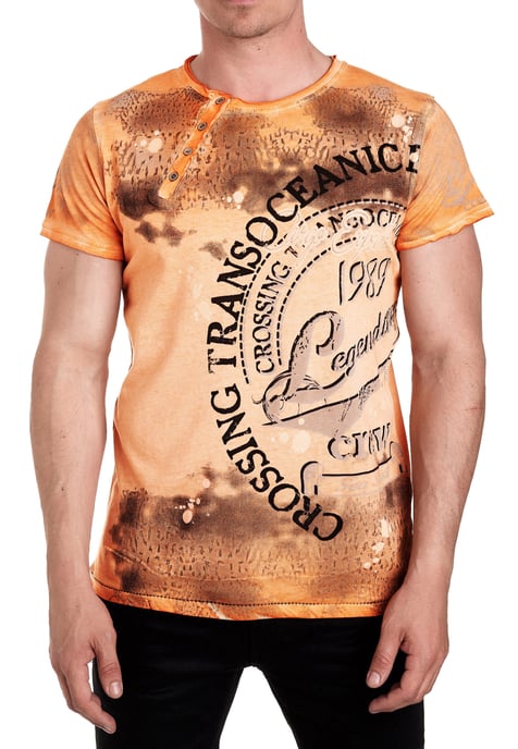 T-shirt met ronde hals en print over het hele voorpand - Image 3