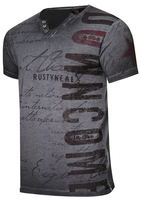 T-shirt met V-hals en logo-print aan de zijkant - Image 2