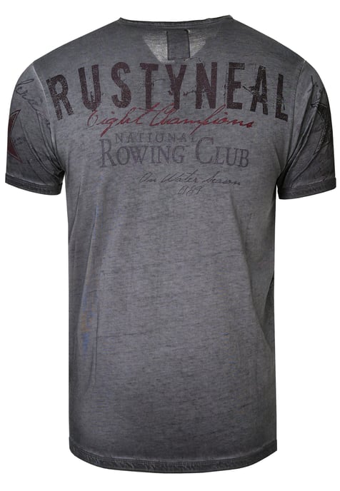 T-shirt met V-hals en logo-print aan de zijkant - Image 3