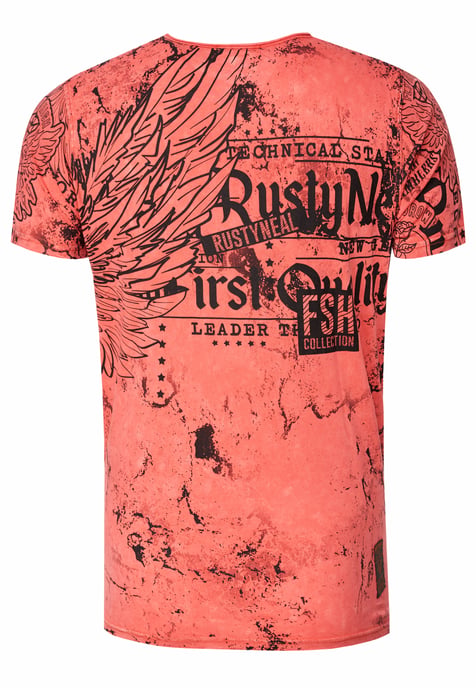 Gewassen T-shirt met "Flying-Skull" print - Image 3