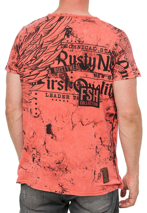 Gewassen T-shirt met "Flying-Skull" print - Image 5