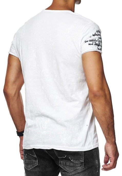 T-shirt met prints, gewassen met zuur - Image 5