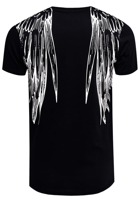 T-shirt met effen Amerikaanse print - Image 2