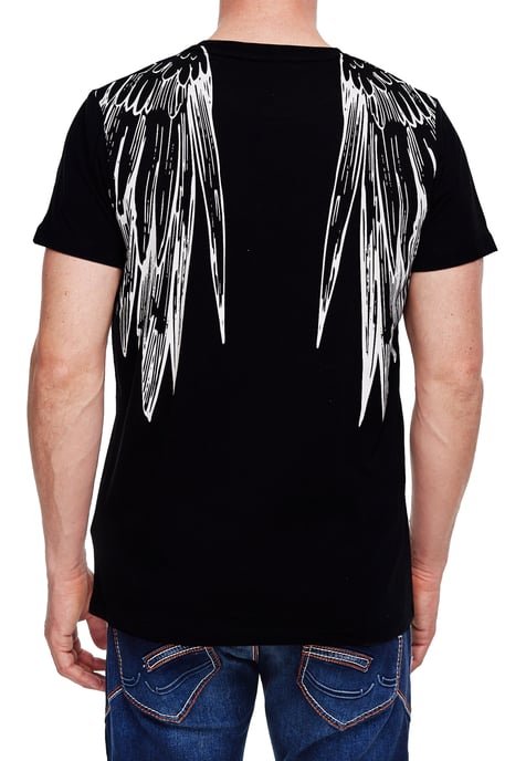 T-shirt met effen Amerikaanse print - Image 4