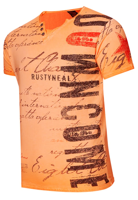 T-shirt met V-hals en logo-print aan de zijkant - Image 2