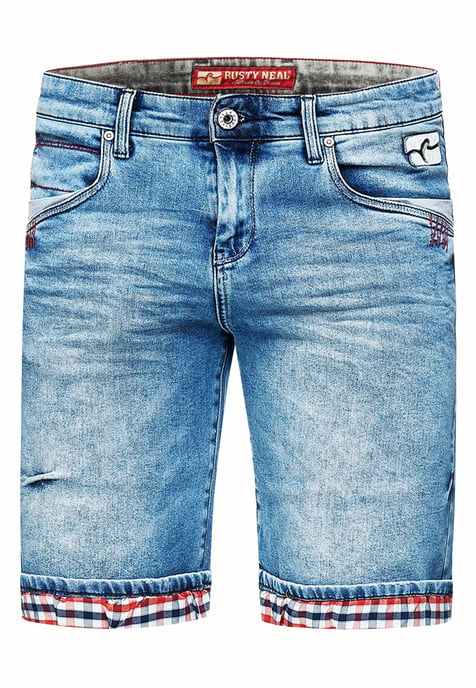 Lichtblauwe gebruikte "NOXON" Bermuda Jeans Shorts - Image 1