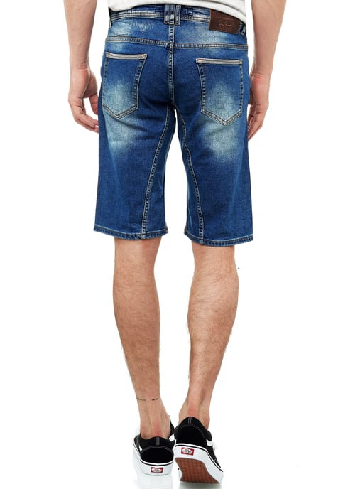 Slim Fit Jeans Shorts "YAMETO" Blauw Gebruikt - Image 4