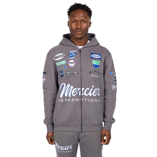 Mercier Mens International Full Zip Hoodie (Grey) - Image 1