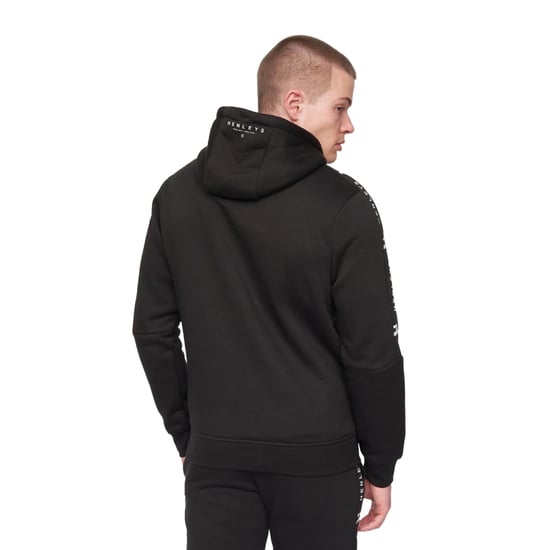 Henleys Heren Tapehen Hoodie (Zwart) - Image 2
