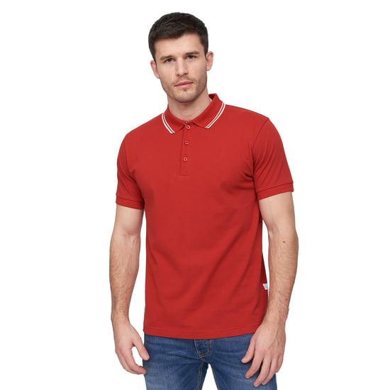 Duck and Cover Heren Samtrase Polo Shirt (Rood) - Image 1