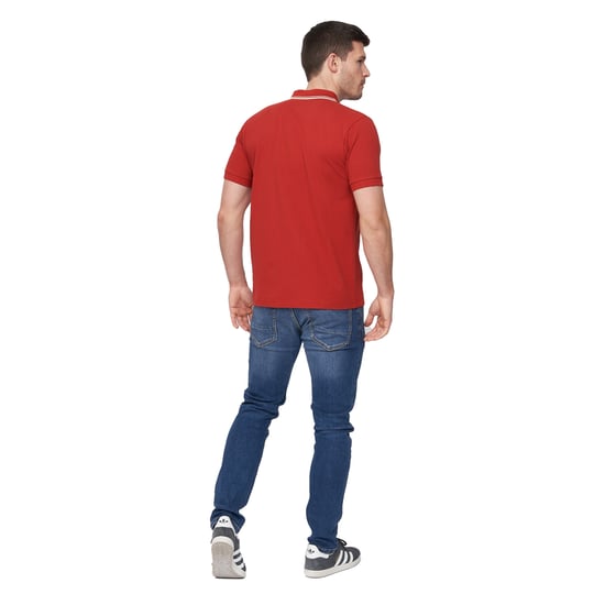 Duck and Cover Heren Samtrase Polo Shirt (Rood) - Image 2