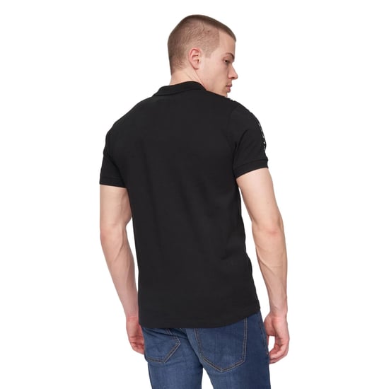 Henleys Heren Tapehen Poloshirt (Zwart) - Image 2