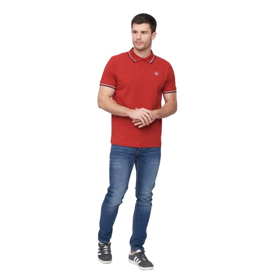 Duck and Cover Heren Hendamore Polo Shirt (Rood) - Image 5