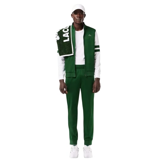 Lacoste Unisex Adult Sportsuit Striped Tennis Jacket (Green/White) - Image 5
