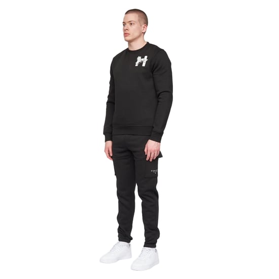 Henleys Heren Moorehen Sweatshirt met ronde hals (Zwart) - Image 3
