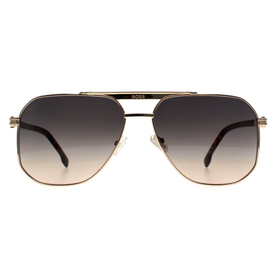 Hugo Boss Aviator Mens Gold Havana Grey Brown Gradient Anti Reflective BOSS 1743/S - Image 1