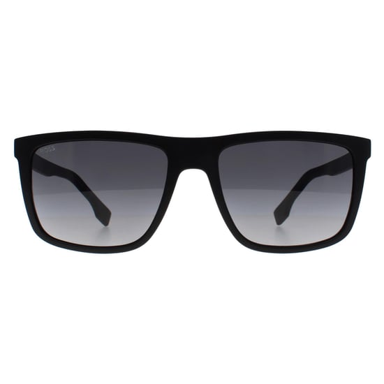 Hugo Boss Rectangle Mens Matte Black Dark Grey Gradient BOSS 1699/S - Image 1