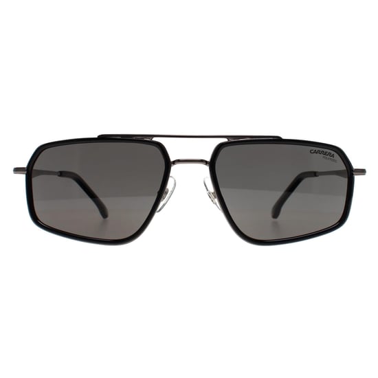 Carrera Aviator Mens Dark Ruthenium Black Grey Polarized Carrera 338/S - Image 1