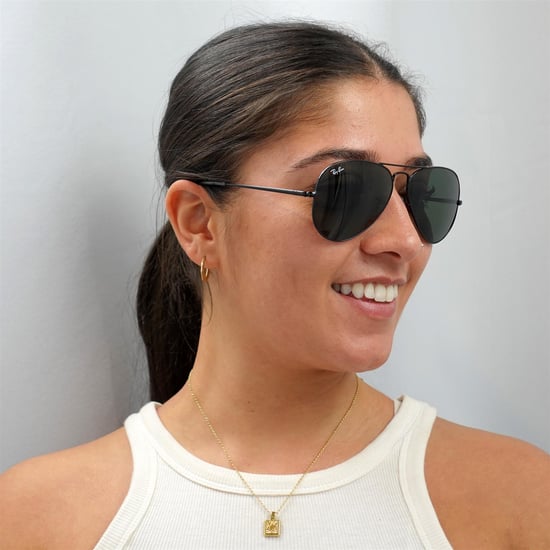 Ray-Ban Aviator Unisex Black Green Sunglasses - Image 5