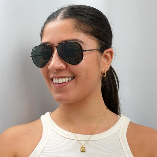 Ray-Ban Aviator Unisex Black Green Sunglasses - Image 6