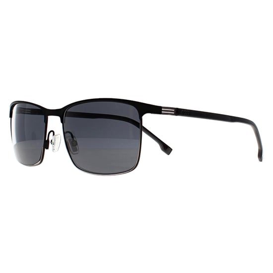 Hugo Boss Rectangle Mens Matte Black Ruthenium Grey BOSS 1635/S - Image 2